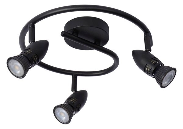 Lucide 13955/03/30 CARO stropní bodové svítidlo D310mm | 3xGU10 - černá