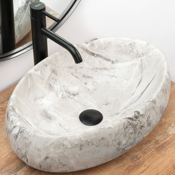 Rea Linda Stone umyvadlo, 49 x 34 cm, imitace kamene, REA-U1020