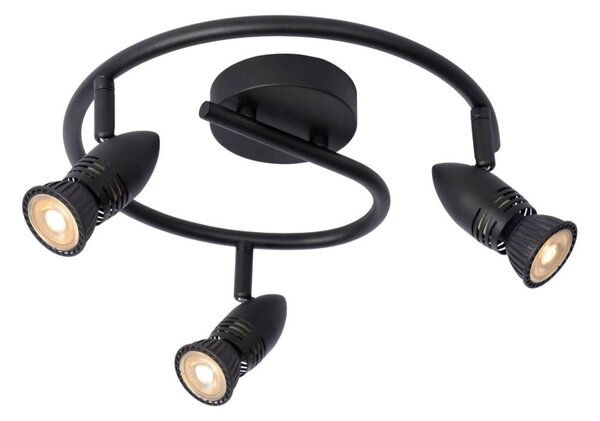 Lucide 13955/03/30 CARO stropní bodové svítidlo D310mm | 3xGU10 - černá