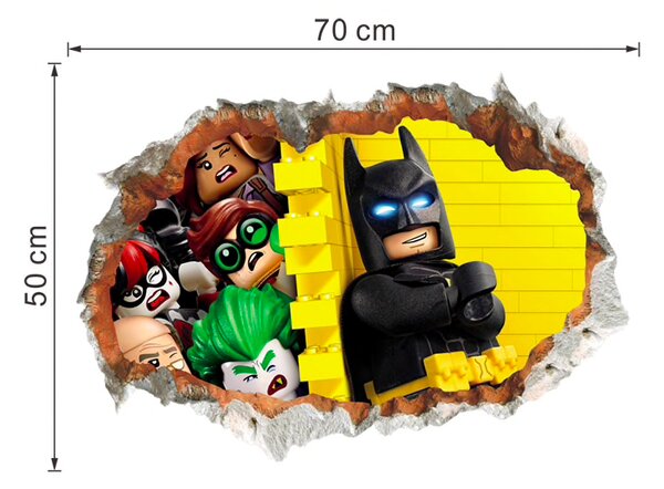 Samolepka na zeď "LEGO Batman 2" 50x70cm