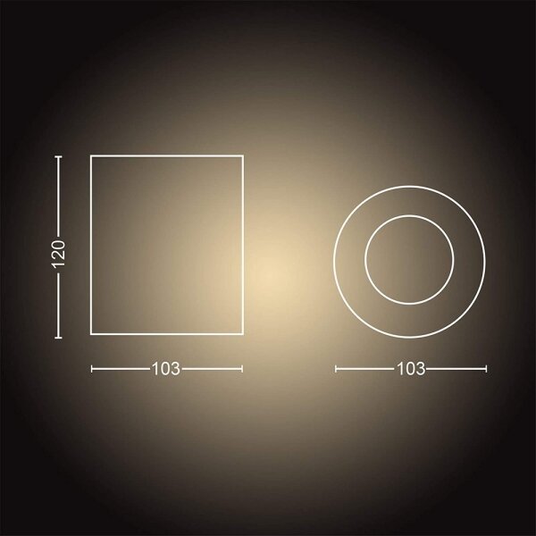 Philips - LED Stmívatelné bodové svítidlo Hue PILLAR 1xGU10/4,2W/230V černá