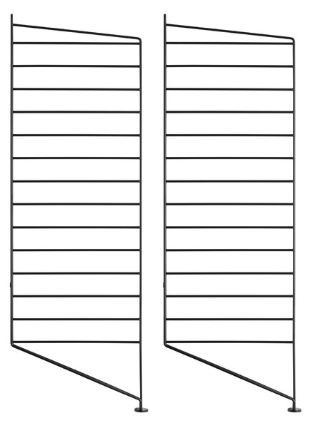 STRING Podlahový panel 85 x 30 cm, Black, 2 kusy