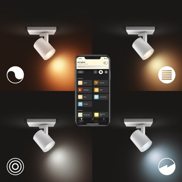 Philips - LED Stmívatelné bodové svítidlo Hue RUNNER 1xGU10/4,2W/230V bílá