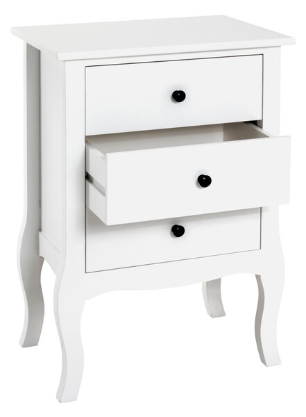 NOČNÍ STOLEK, paulovnie, bílá, 48/70/34 cm, Online Only
