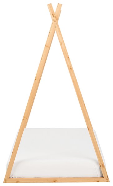 Dětská postel Týpí Borovicové dřevo SAURAT 90 x 200 cm Světle hnědá