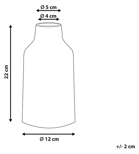 Váza na květiny ASSUS Kamenina 22 cm Bílá
