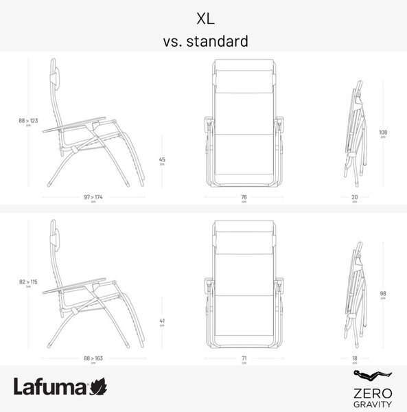 Relaxační křeslo Lafuma FUTURA AirComfort černá Acier