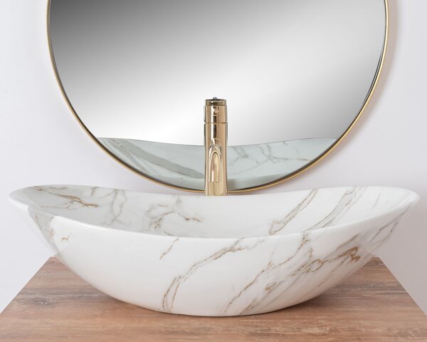 Rea Royal 60 umyvadlo, 62 x 36 cm, napodobenina kamene Aiax, REA-U8548