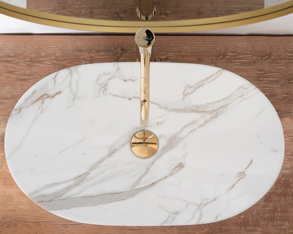Rea Royal 60 umyvadlo, 62 x 36 cm, napodobenina kamene Aiax, REA-U8548