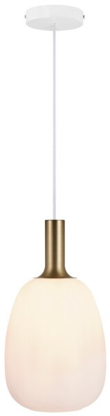 Nordlux - Lustr na lanku ALTON 1xE27/60W/230V bílá/černá/mosaz