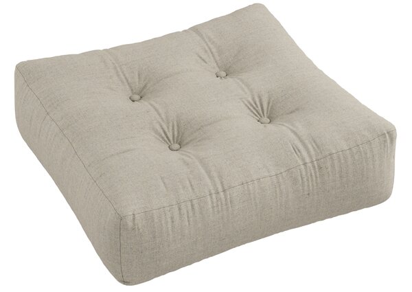 Šedý lněný sedací polštář Karup Design More 70 x 70 cm