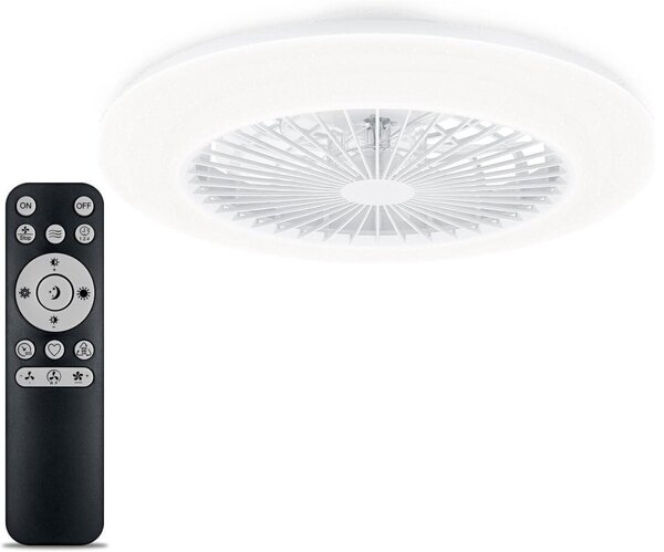 Philips Amigo Stropní svítidlo s ventilátorem 20W+42W, 4400lm, AC 220-240, 2700-4000-6500 K, IP20, bílá
