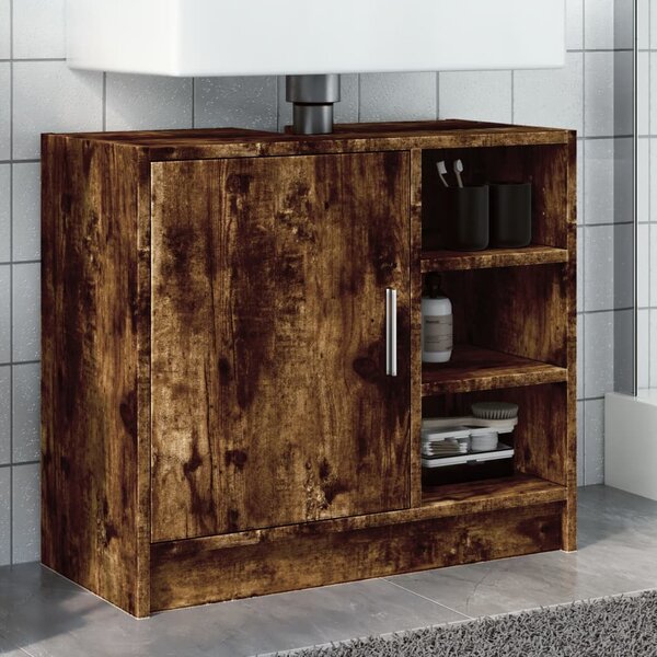 Skříňka pod umyvadlo kouřový dub 63x29x55 cm kompozitní dřevo
