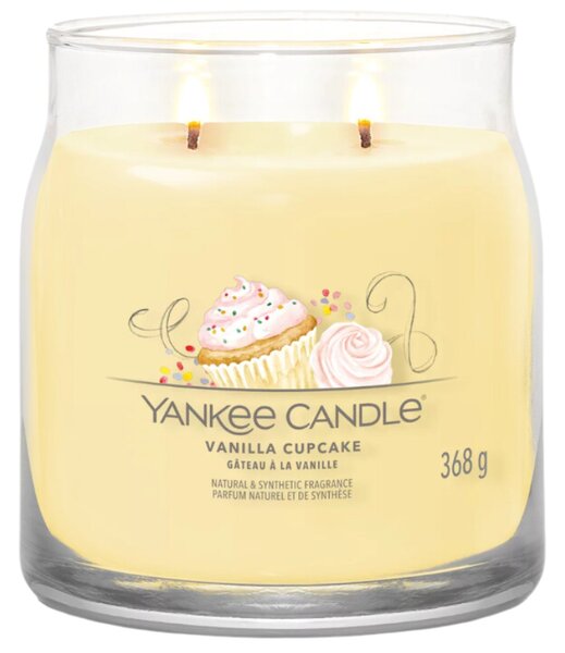 Střední vonná svíčka Yankee Candle Vanilla Cupcake Signature