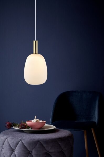 Nordlux - Lustr na lanku ALTON 1xE27/60W/230V bílá/černá/mosaz