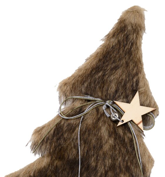 Dekorační vánoční stromeček s kožešinou LUSH 28 cm - různé barvy Barva: Světle šedá
