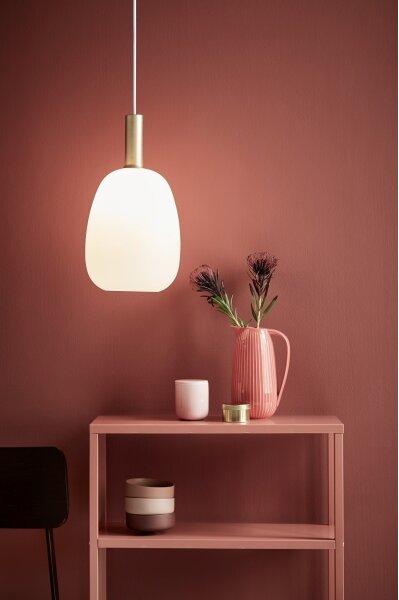 Nordlux - Lustr na lanku ALTON 1xE27/60W/230V bílá/černá/mosaz