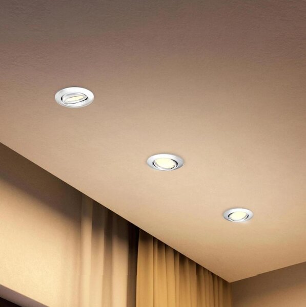 Philips Peridot Rec Kit Rd zapuštěné svítidlo kulaté 7W, AC 220-240, IP20, (3 ks), bílá