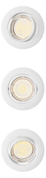 Philips Peridot Rec Kit Rd zapuštěné svítidlo kulaté 7W, AC 220-240, IP20, (3 ks), bílá