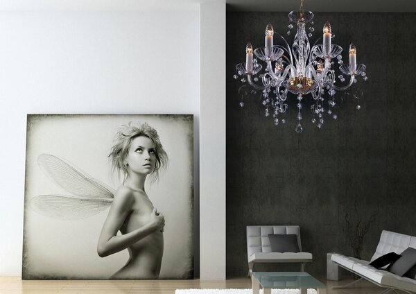 Designový lustr EL417609, Varianta Stříbrný