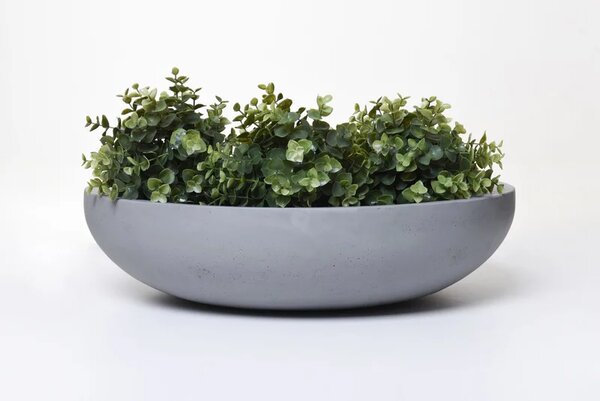 Okrasná miska PLANA, sklolaminát, Ø 54 cm, šedá
