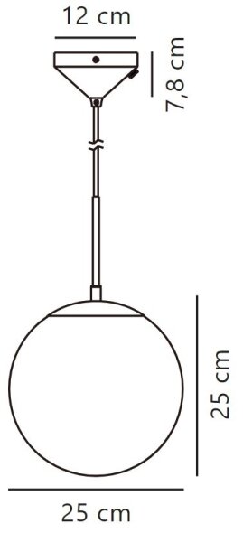 Nordlux - Lustr na lanku GRANT 1xE27/25W/230V pr. 25 cm