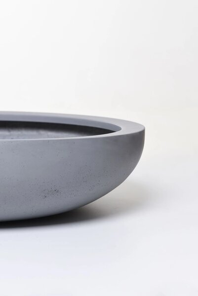 Okrasná miska PLANA, sklolaminát, Ø 54 cm, šedá