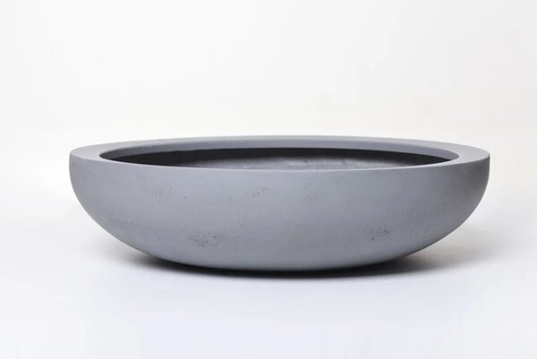Okrasná miska PLANA, sklolaminát, Ø 54 cm, šedá