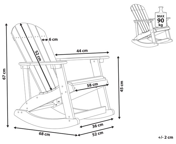 Zahradní dětské houpací křeslo ADIRONDACK Světle modrá