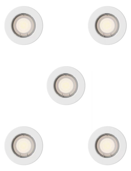 Philips Peridot Rec Kit Rd zapuštěné svítidlo kulaté 7W, AC 220-240, IP20, (5 ks), bílá