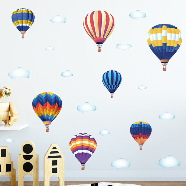 Samolepka na zeď "Horkovzdušné balóny" 82x170 cm