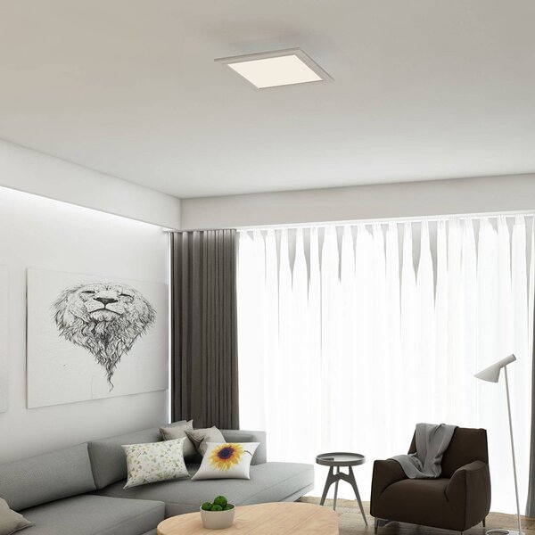 Briloner Stropní svítidlo LED Piatto, senzor, 29,5 x cm, Bílá / opál, Chodba, kov, Moderní