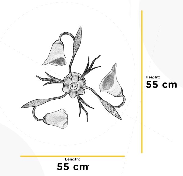 ONLI - Stropní svítidlo ALGA 3xE14/6W/230V bronzová