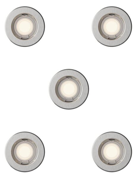 Philips Peridot Rec Kit Rd zapuštěné svítidlo kulaté 7W, AC 220-240, IP20, (5 ks), nikl
