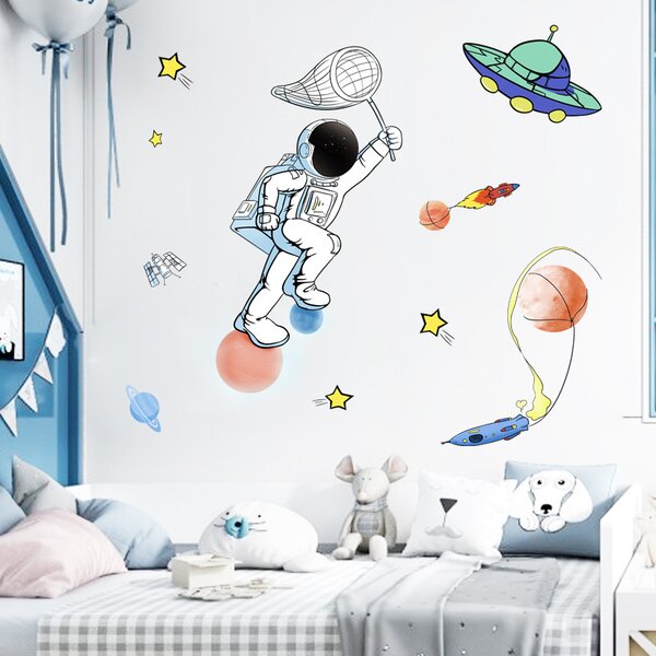 Samolepka na zeď "Astronaut" 105x73 cm
