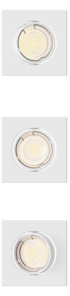 Philips Peridot Rec Kit Sq zapuštěné svítidlo hranaté 7W, AC 220-240, IP20, (3 ks), bílá