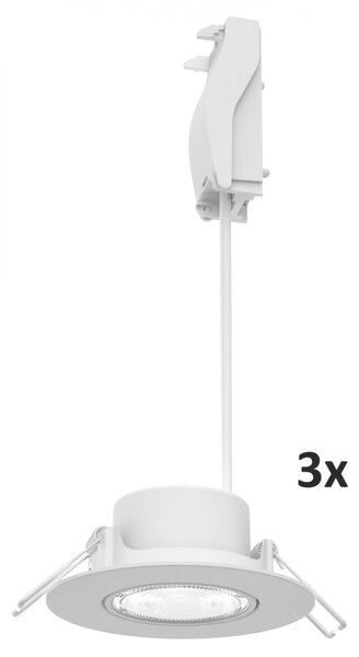 Philips Zapuštěné bodové svítidlo Cilantro Step 5W, 90lm/W, 2700K, (3 ks), bílá