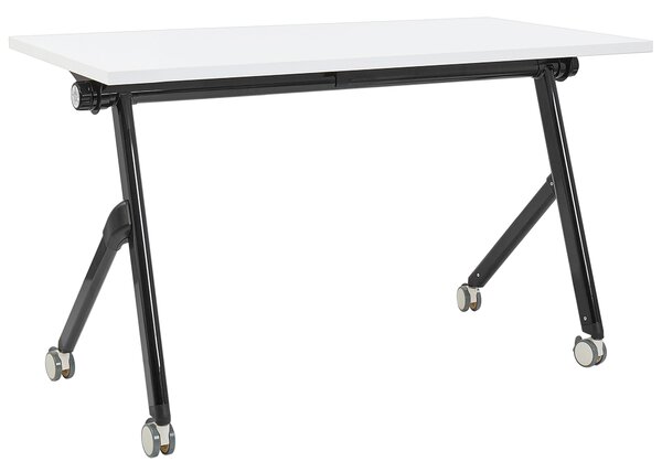 Skládací psací stůl BENDI Bílá 120 cm 60 cm s koly