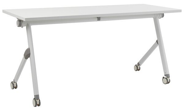 Skládací psací stůl BENDI Bílá 160 cm 60 cm s koly