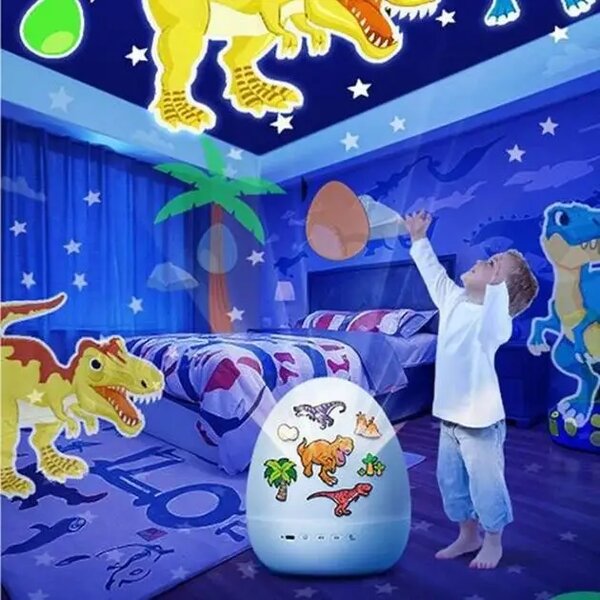 Dinoglow™ Led Projektor Ve Tvaru Dinosauřího Vejce S 21 Motivy
