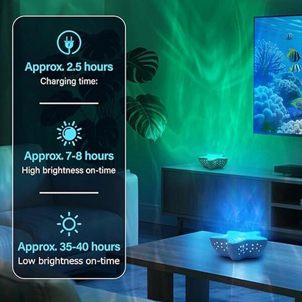 Starlume™ Led Projektor Hvězdic S Dálkovým Ovládáním