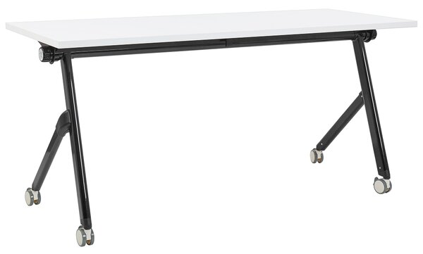 Skládací psací stůl BENDI Bílá 160 cm 60 cm s koly