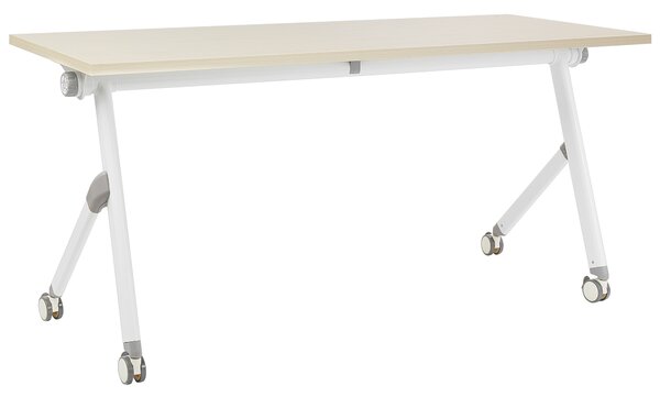 Skládací psací stůl BENDI Světle hnědá 160 cm 60 cm s koly