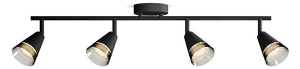 Philips Cleft bodové svítidlo 4x GU10 5W bez zdroje 69,5cm IP20, černé