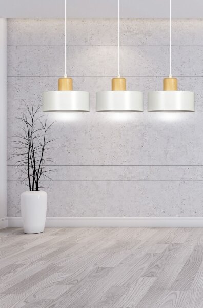 Lustr na lanku TORIN 3xE27/15W/230V bílá