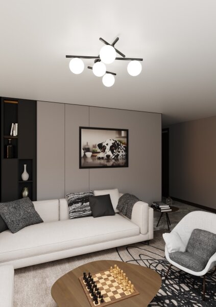Stropní svítidlo SMART 5xE14/10W/230V černá/bílá