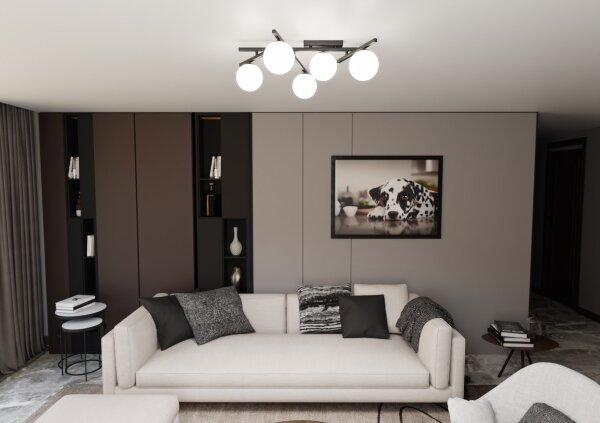 Stropní svítidlo SMART 5xE14/10W/230V černá/bílá