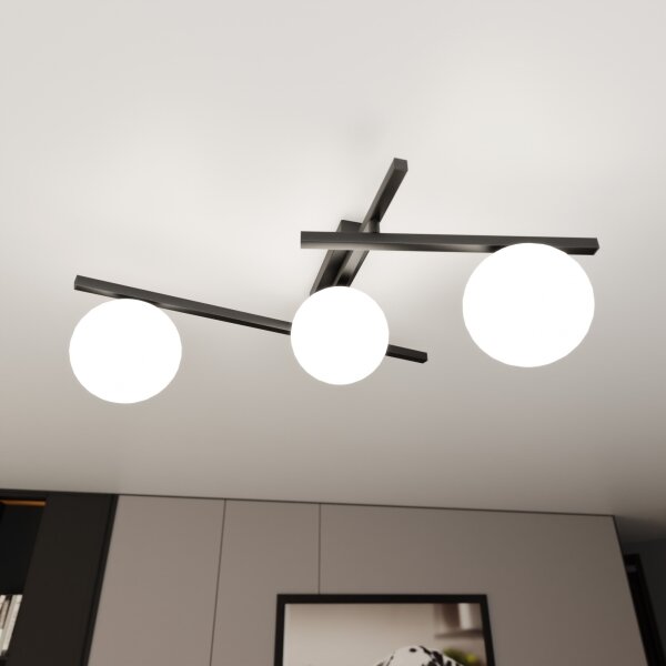 Stropní svítidlo SMART 3xE14/10W/230V černá/bílá