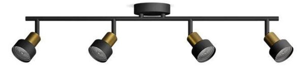 Philips Conduit bodové svítidlo 4x GU10 5W bez zdroje 69,5cm IP20, černé/zlaté