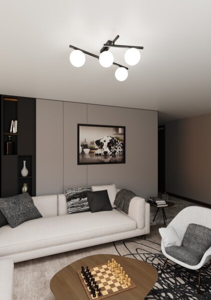 Stropní svítidlo SMART 4xE14/10W/230V černá/bílá
